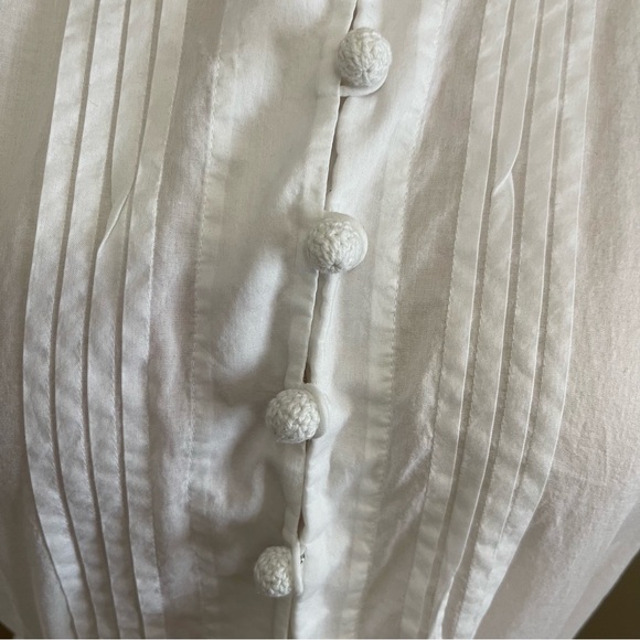 BANANA REPUBLIC White Cotton Shirt Dress with tie belt - Picture 5 of 6